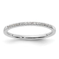 14k White Gold 1/10 carat Diamond Complete Wedding Band