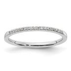 14k White Gold 1/10 carat Diamond Complete Wedding Band