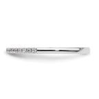 14k White Gold 1/10 carat Diamond Complete Wedding Band