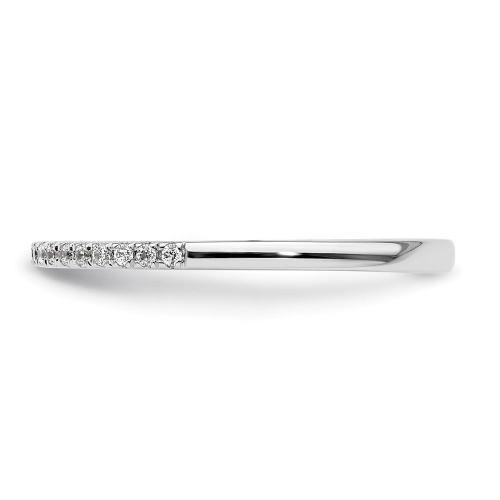 14k White Gold 1/10 carat Diamond Complete Wedding Band