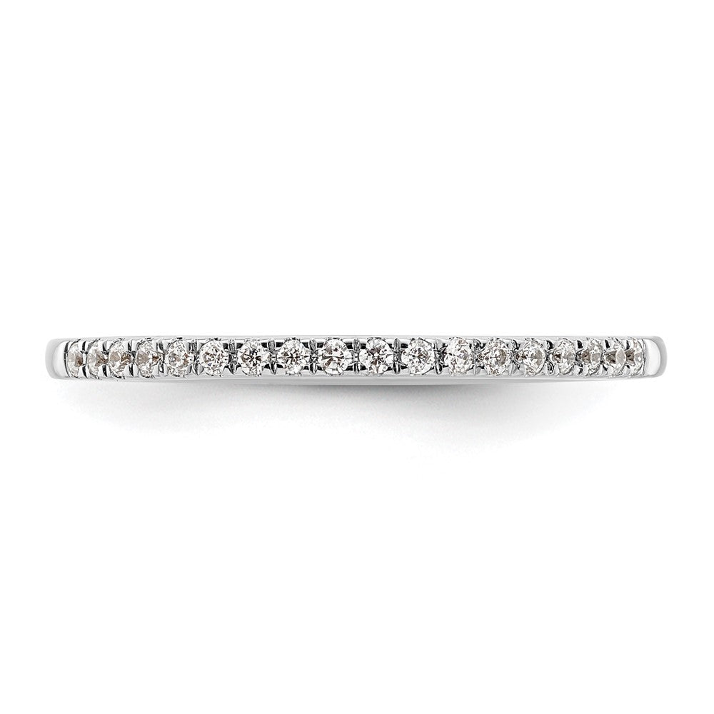 14k White Gold 1/10 carat Diamond Complete Wedding Band