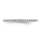 14k White Gold 1/10 carat Diamond Complete Wedding Band