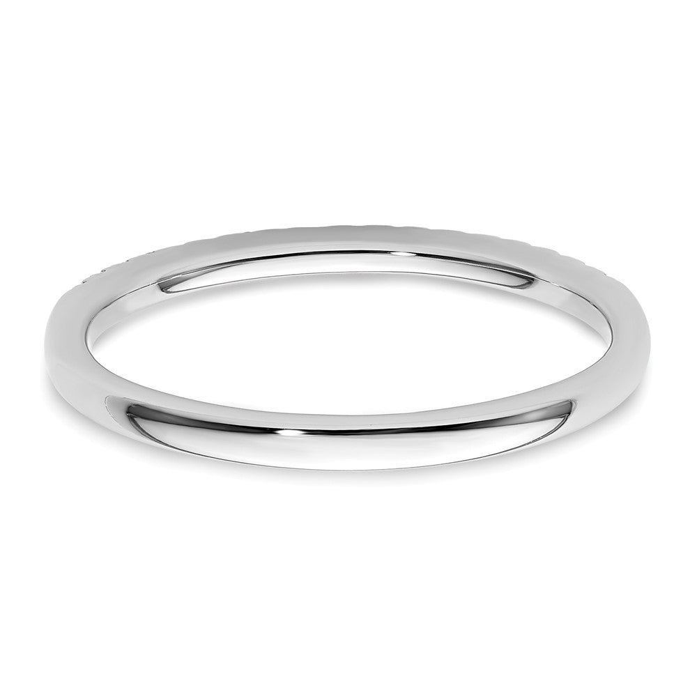 14k White Gold 1/10 carat Diamond Complete Wedding Band