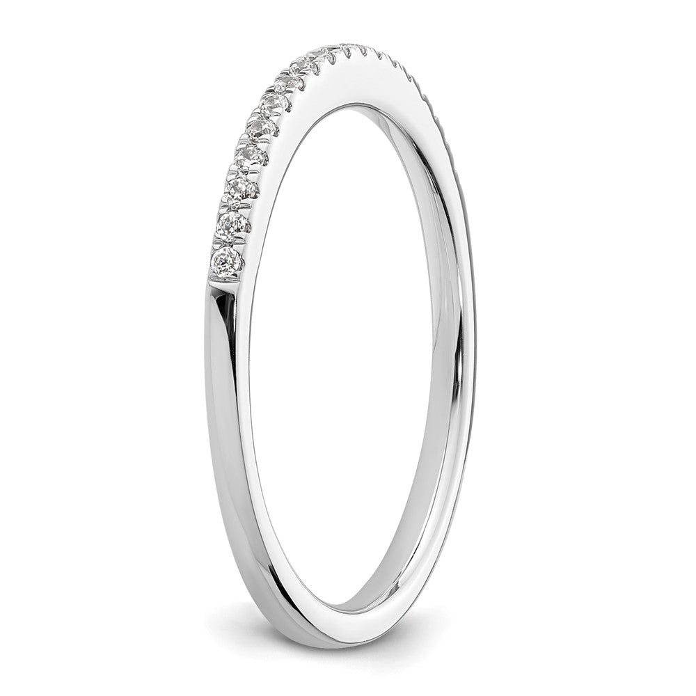 14k White Gold 1/10 carat Diamond Complete Wedding Band