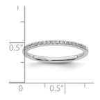 14k White Gold 1/10 carat Diamond Complete Wedding Band