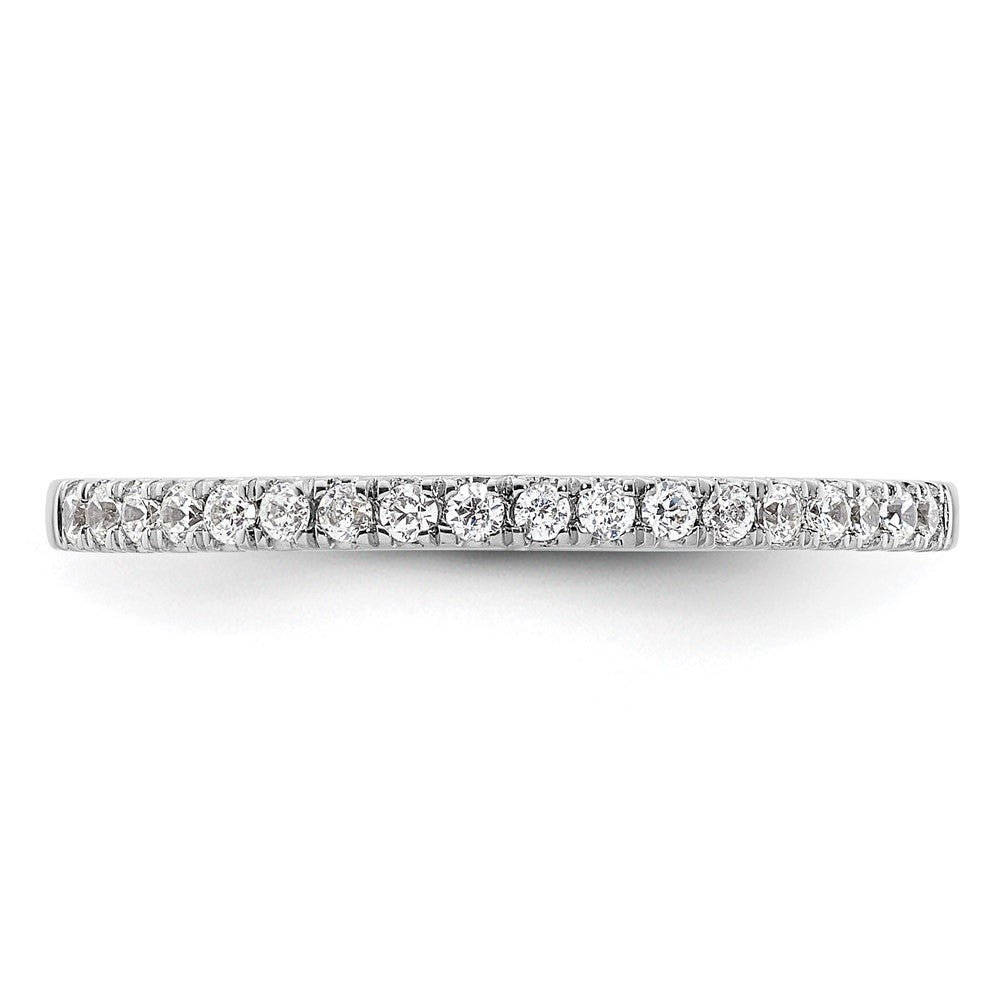 14k White Gold 1/5 carat Diamond Complete Wedding Band