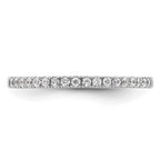 14k White Gold 1/5 carat Diamond Complete Wedding Band