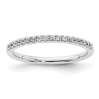 14k White Gold 1/5 carat Diamond Complete Wedding Band