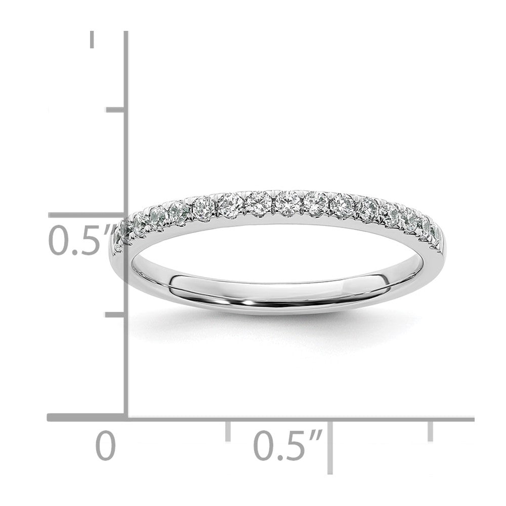 14k White Gold 1/4 carat Diamond Complete Wedding Band