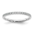 14k White Gold 1/4 carat Diamond Complete Wedding Band