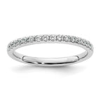 14k White Gold 1/4 carat Diamond Complete Wedding Band