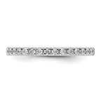 14k White Gold 1/3 carat Diamond Complete Wedding Band