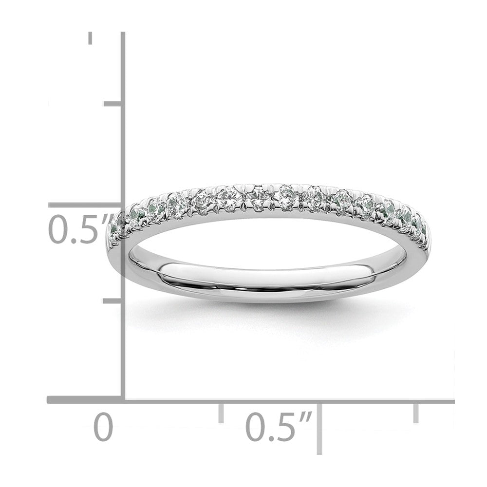 14k White Gold 1/3 carat Diamond Complete Wedding Band