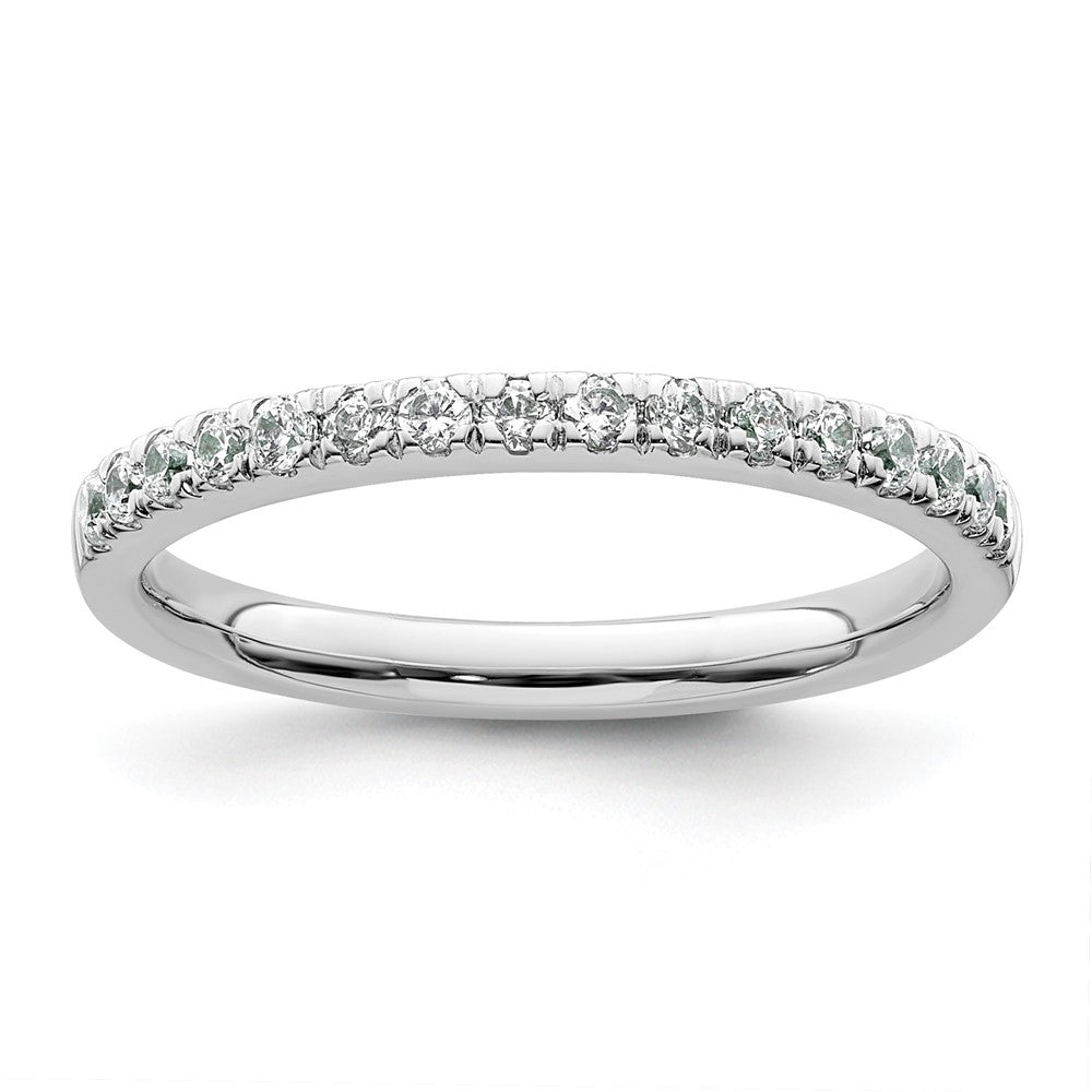 14k White Gold 1/3 carat Diamond Complete Wedding Band