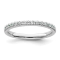 14k White Gold 1/3 carat Diamond Complete Wedding Band