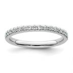 14k White Gold 1/3 carat Diamond Complete Wedding Band