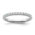 14k White Gold 1/3 carat Diamond Complete Wedding Band