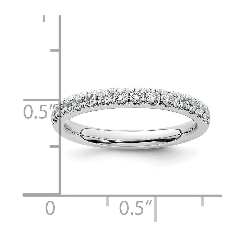 14k White Gold 3/8 carat Diamond Complete Wedding Band