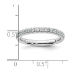 14k White Gold 3/8 carat Diamond Complete Wedding Band