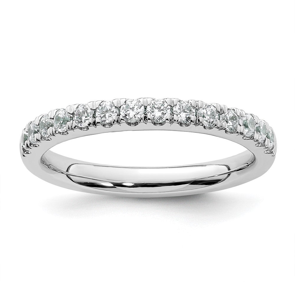 14k White Gold 3/8 carat Diamond Complete Wedding Band