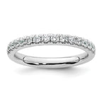 14k White Gold 3/8 carat Diamond Complete Wedding Band