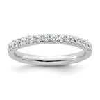 14k White Gold 1/2 carat Diamond Complete Wedding Band