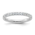 14k White Gold 1/2 carat Diamond Complete Wedding Band
