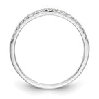 14K White Gold 1/6 carat Diamond Complete Wedding Band