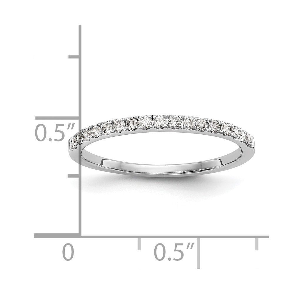 14K White Gold 1/6 carat Diamond Complete Wedding Band