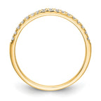 14K Yellow Gold Round Diamond Wedding Band