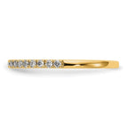 14K Yellow Gold Round Diamond Wedding Band