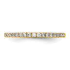14K Yellow Gold Round Diamond Wedding Band