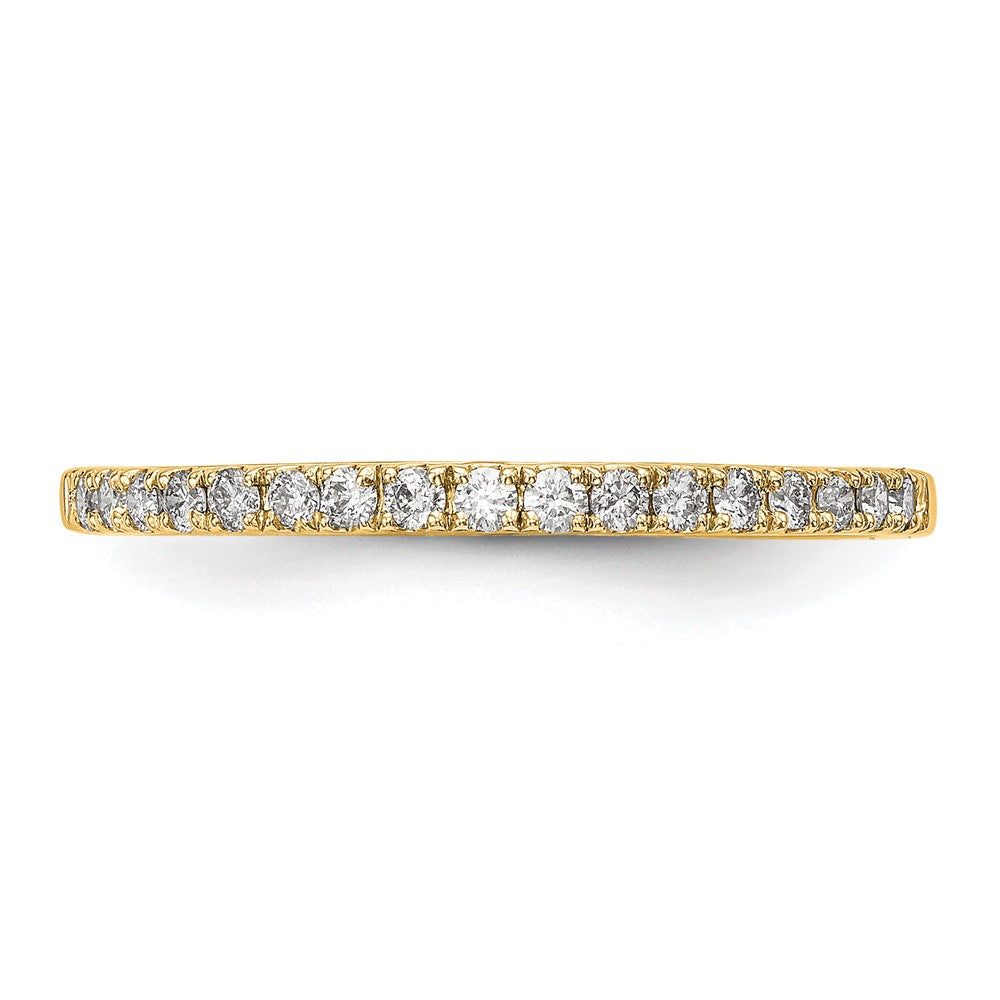 14K Yellow Gold Round Diamond Wedding Band