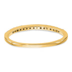 14K Yellow Gold Round Diamond Wedding Band
