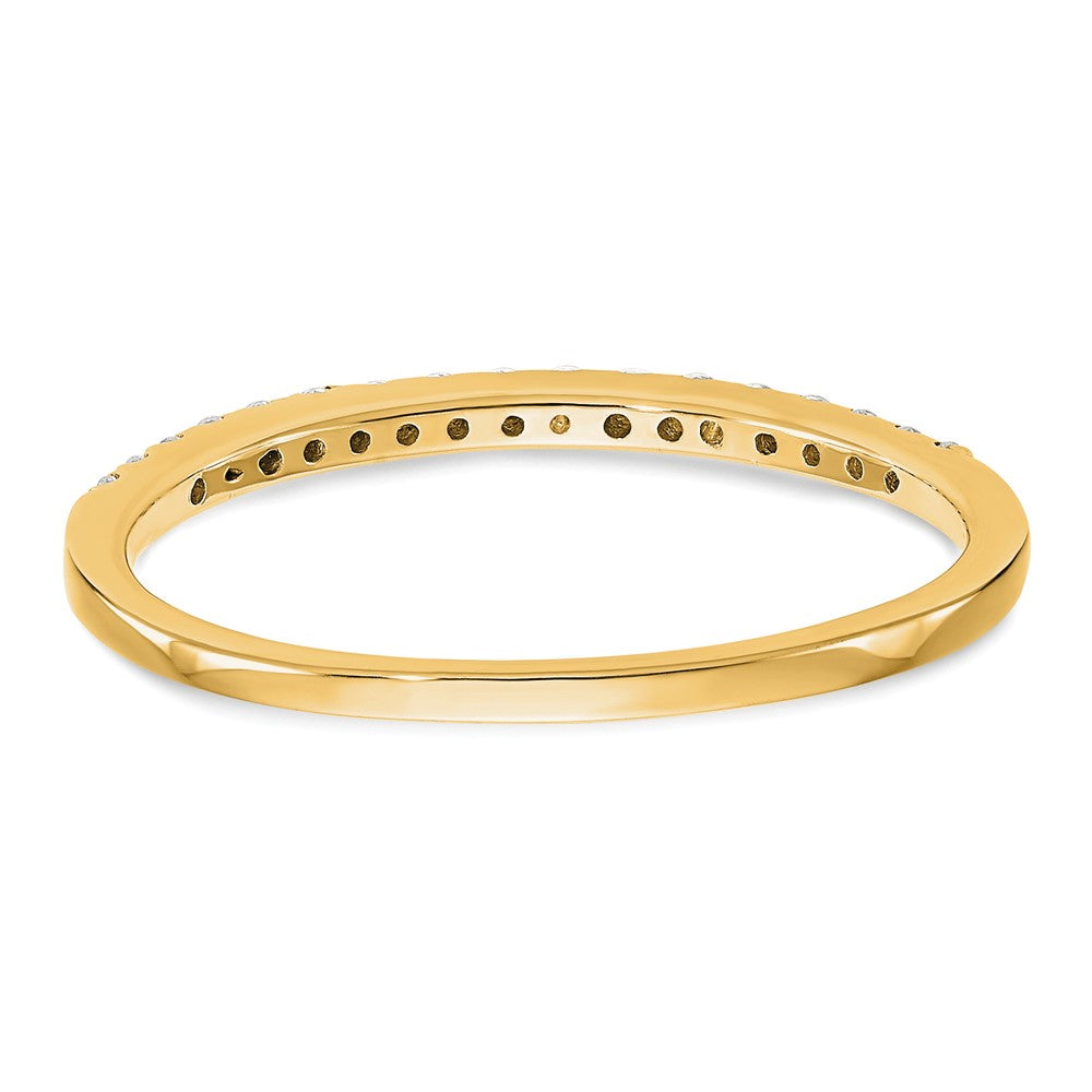 14K Yellow Gold Round Diamond Wedding Band