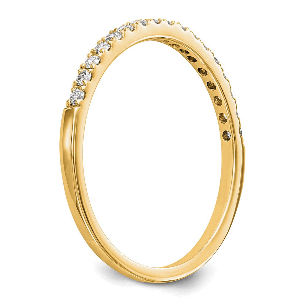 14K Yellow Gold Round Diamond Wedding Band