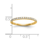 14K Yellow Gold Round Diamond Wedding Band
