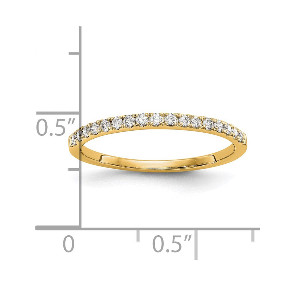 14K Yellow Gold Round Diamond Wedding Band
