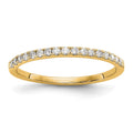 14K Yellow Gold Round Diamond Wedding Band