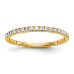 14K Yellow Gold Round Diamond Wedding Band
