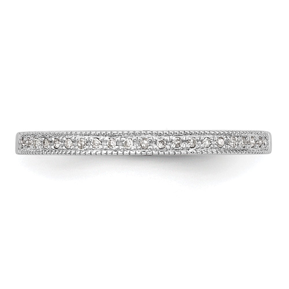 14k White Gold 1/8 carat Diamond Set of 2 Complete Wedding Bands
