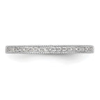 14k White Gold 1/8 carat Diamond Set of 2 Complete Wedding Bands