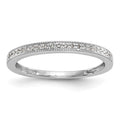 14k White Gold 1/8 carat Diamond Set of 2 Complete Wedding Bands
