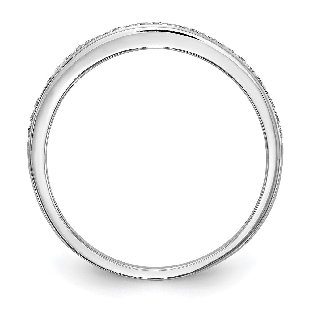 14k White Gold 1/15 carat Diamond Complete Wedding Band