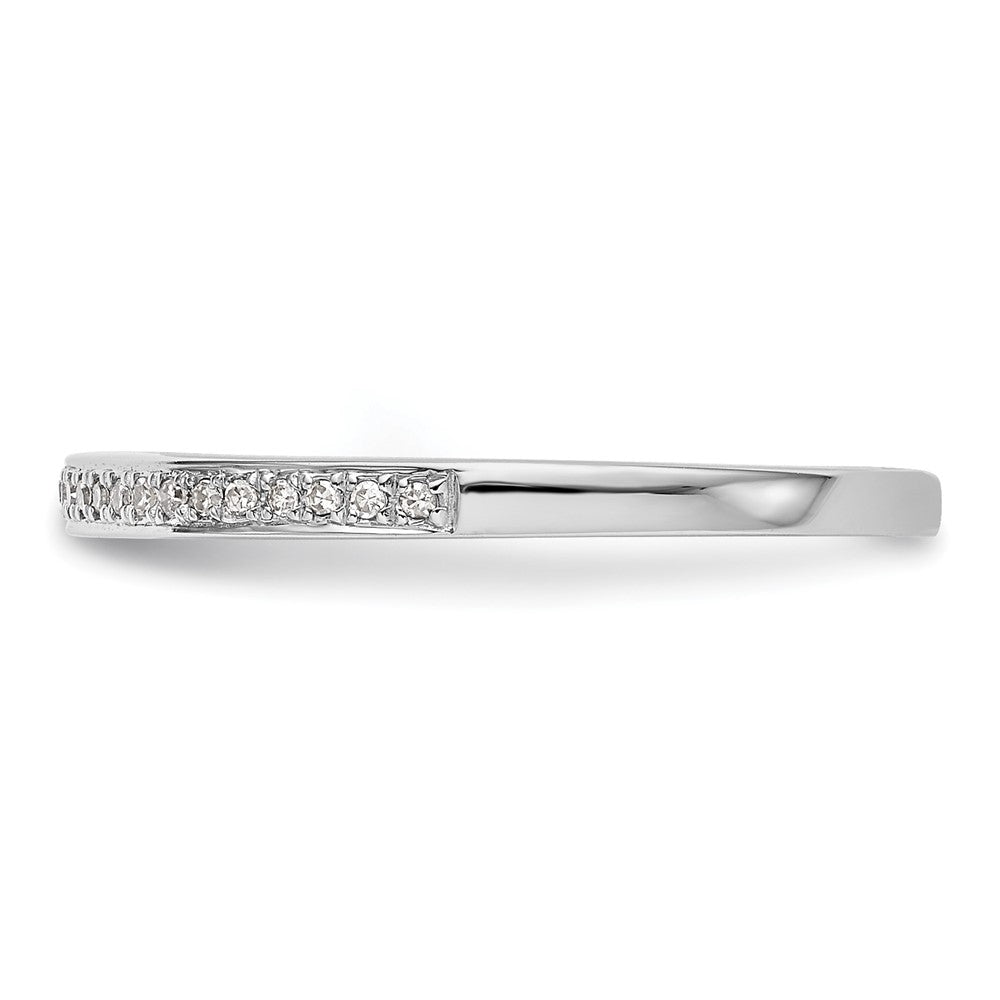 14k White Gold 1/15 carat Diamond Complete Wedding Band