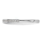 14k White Gold 1/15 carat Diamond Complete Wedding Band