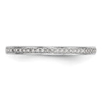 14k White Gold 1/15 carat Diamond Complete Wedding Band