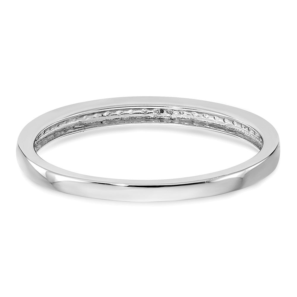 14k White Gold 1/15 carat Diamond Complete Wedding Band