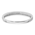 14k White Gold 1/15 carat Diamond Complete Wedding Band