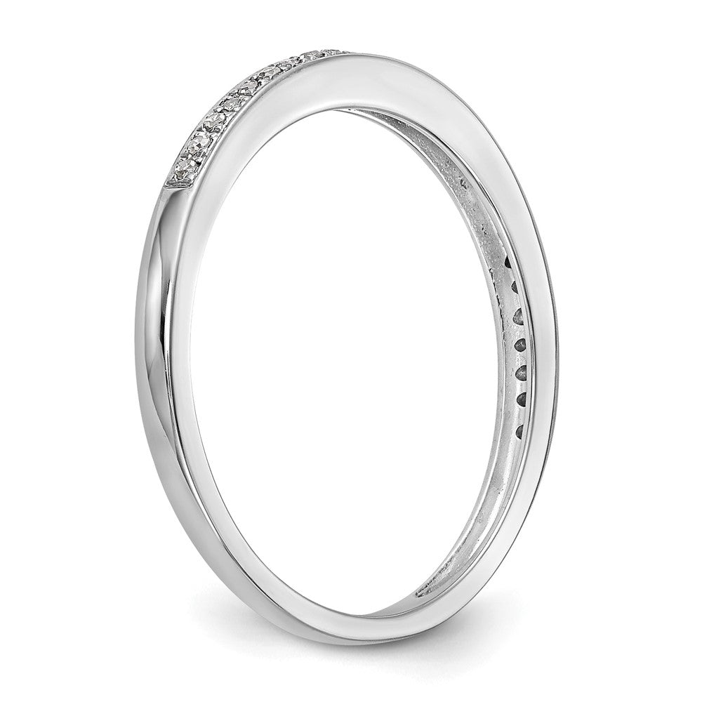 14k White Gold 1/15 carat Diamond Complete Wedding Band